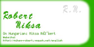 robert miksa business card